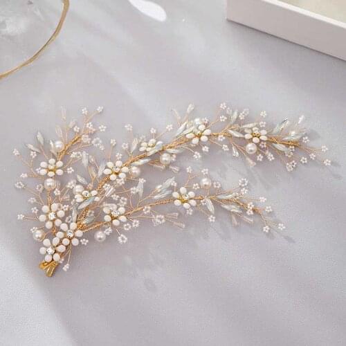 2019 Shiny Rhinestone Handmade Flower Bride Clip Fashion Europe and the United States Beam Bridal Crystal Hair Clip BN