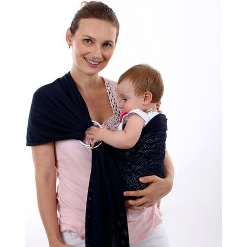 Side/Front Carry Mesh Cloth Baby Sling Carrier with Ring Baby Wrap For Infant Newborn Kids Toddlers Soft Sling For Summer