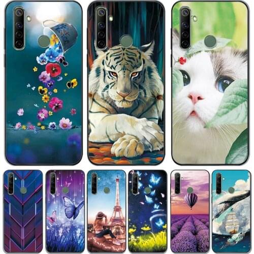 For Realme C3 Case Soft Silicone Tpu Back Case For Oppo Realme C3 Realme C3 Protective Phone Cover Coque Funda 6.5Inch Cat Dog