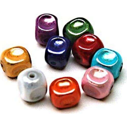 Miracle beads,perle magiques cube 7x8mm mixed color miracle dice miracle beads,loose beads,sold of 800 pieces