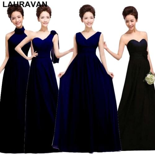 Long black plus size bridesmaid chiffon bridemaids dress occasion womens bridesmaids dresses for women size 8 gown wedding