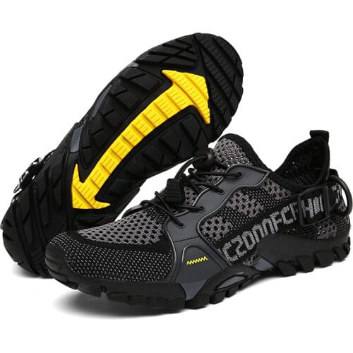 Breathable Mesh Hiking Shoes Men Size 36-49 Outdoor Trail Trekking Mountain Climbing Sports Shoes Mens Sneakers Male Summer