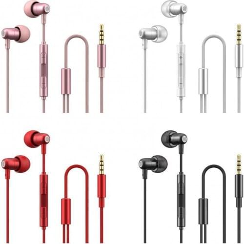 In-ear earphone wire control earphone metal heavy bass direct computer PC headset sleep earplug waterproof belt mike