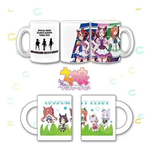 Cartoon Ceramic Coffee Water Mug Cup Japanese Gold Stamping Creative Cup Xmas Gifts Anime Umamusume: Pretty Derby Tokai Teio New