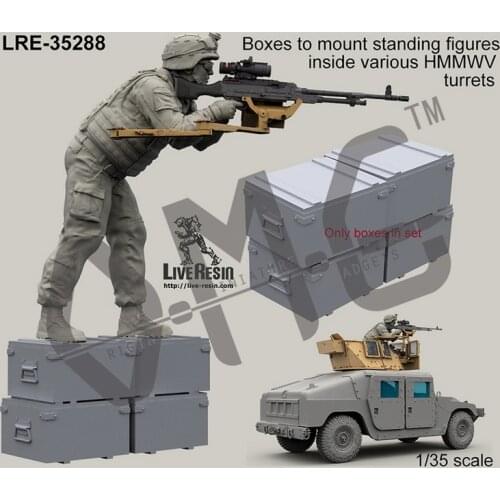 [Scale Model Kit] Live Resin LRE-35288 1/35 Boxes for staying a figures in HMMWV turret
