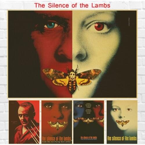 The Silence of the Lambs movie Vintage poster retro poster Painting Home Room Decor Kraft paper Wall stickers