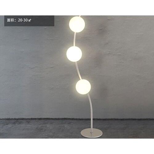 Nordic Glass Ball Floor Lamp Round The Living Room Sofa floor lamp