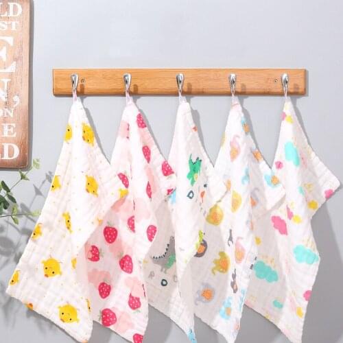 25*50 Gauze Cotton Baby Handkerchief Square Towel Muslin Cotton Infant Face Towel Wipe Cloth Appease Towel New