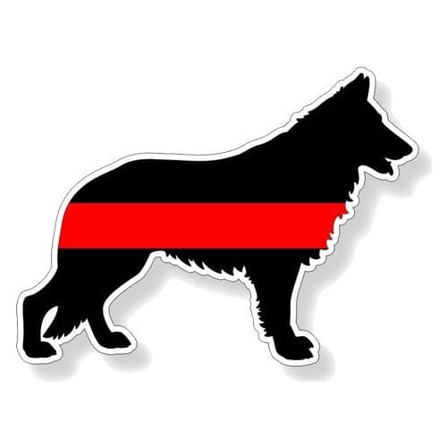 Hot Cover Scratches Car-Sticker and Decals German Shepard Fireman K9 Dog Decoration Bumper Car Body Car Accessories KK14*10cm