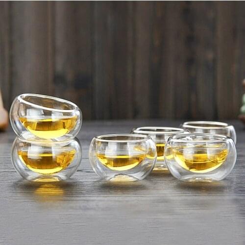 200ml Double Wall Glass Cup Transparent Tea Coffee Mug Ice Beer Cup Heat Resistant Insulated Glass Cup Creative Mug For Milk