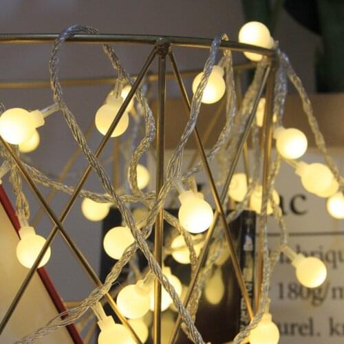 USB/Battery Power LED Ball Garland Lights Fairy String Waterproof Outdoor Lamp Christmas Holiday Wedding Party Lights Decoration