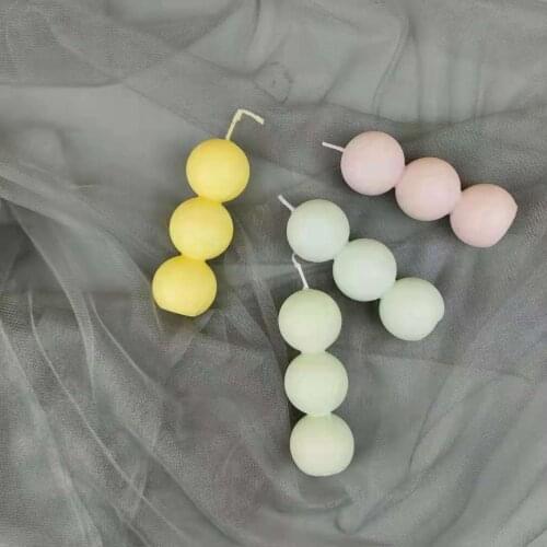 Three Balls Plastic Candle Mold Acrylic Candle Mold for Candle Making Geometric Shapes DIY Handmade Aroma Candle Mold