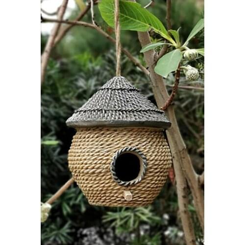 Tuin Decoratie Garden Bird House Gardens Decoration Sculpture Miniatuur Bloempot Tuinkabouter Poppenhuis Meubels Resin 2021