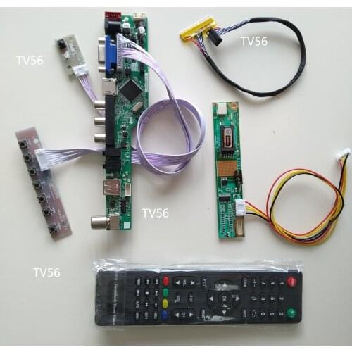 TV HDMI TV56 AV VGA Audio USB LCD LED Controller board kit Card DIY For LP154WX4(Tl)(D2)/TLD4 1280X800 15.4" Screen