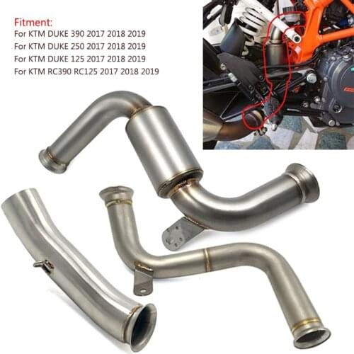 Motorcycles Exhaust Mid-Pipe Slip-on For KTM DUKE 125 390 250 duke RC125 RC390 2017 2018 2019 Eliminating Link Pipe