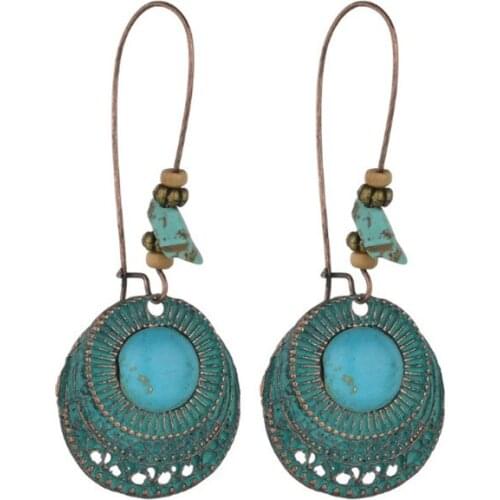 Vintage Bohemia Ethnic Style Cute Flower Stud Earrings For Women 2019 New Fashion Sweet Earrings Femme Brinco Wholesale Jewelry