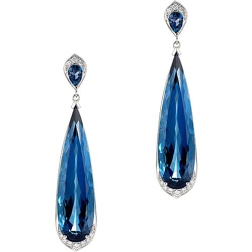 ZHIXUN Earrings With Stones