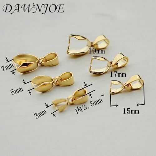 Gold Silver 316l Stainless Steel Pendant Connector Buckle Melon Seed Buckle Jewelry Connector DIY Making Pendant Jewelry Finding