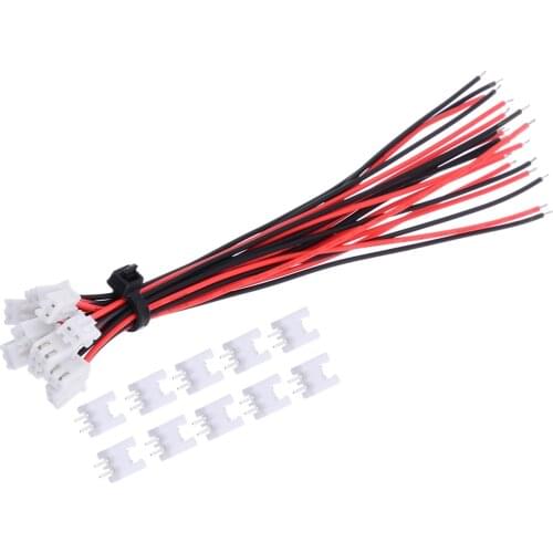 10 Sets 150mm Wires 24AWG Connector Plug 2 Pin Mini Micro JST XH2.54mm Connectors
