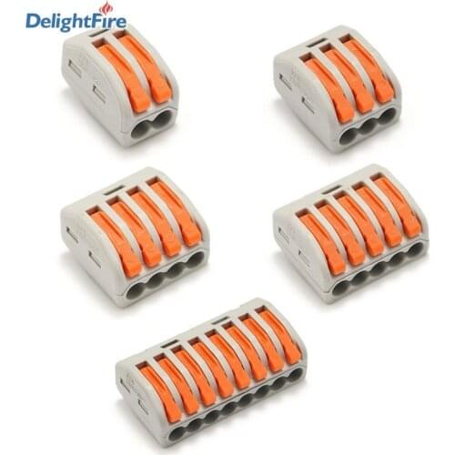 10pcs Universal Cable wire Connectors Lever-Nuts Fast Connector Home Compact wire Connection push in Wiring Terminal Block