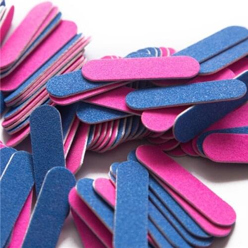 100Pcs Double-side Nail Files Mini Buffers Tools DIY Sandpaper Tips Sanding Nail Supplies for Professionals Art Tools