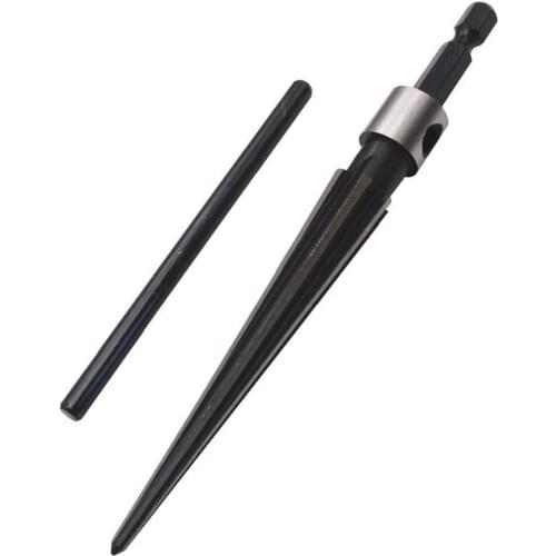 3-13mm Hex Shank Taper Reamer Bridge Pin Hole Handheld Woodworking Fluted Chamfer Bit Reaming Woodworker Core Drill Cutting Tool