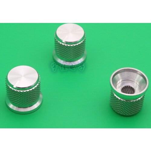 5 Piece 17 * 16mm Knurled Cap Type Aluminum Knob Potentiometer Knob Volume Adjustment Knob Flower Handle 6mm