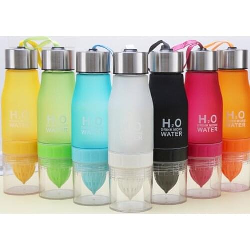650 ML Portable Water Bottle Large Capacity Plastic Outdoor Sports Drinking Bottles Juice Lemons Kettle Creative Practical Gifts