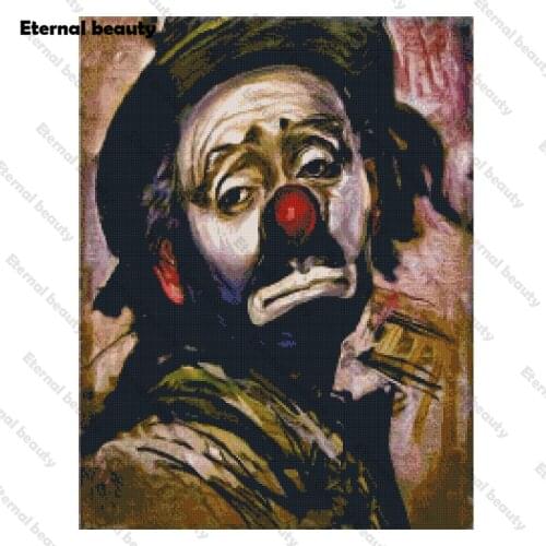 Character Clown Diamond Embroidery Full Square/Round Drill Diamond Painting Cross Stitch Kits Rhinestone Art Pictures Home Decoe