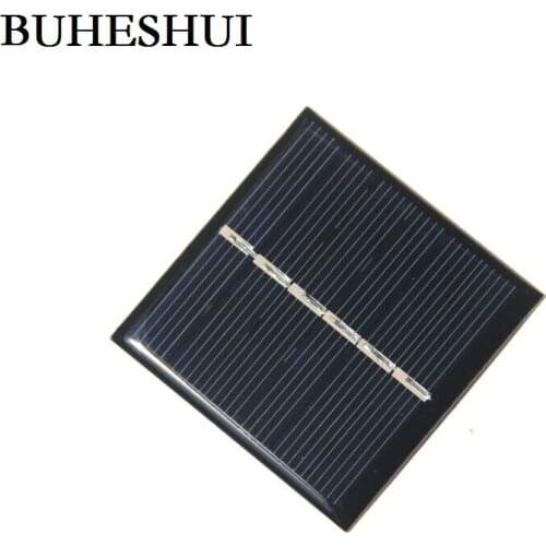 BUHESHUI 0.42W 3V Polycrystalline Mini Solar Cell Module DIY Solar Panel Charger System Led Education 54*54*3MM 2pcs/lot Epoxy
