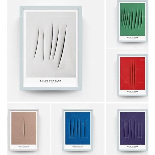 Lucio Fontana Green Cut Art Print, Fontana Print Art, Printable Poster, Minimalist Art Print, Lucio Fontana Art Print