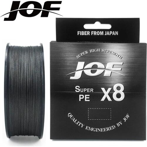 JOF Braided Fishing Line Multifilamen Multicolor 8 Strands 150M 18LB to 85LB Carp PE 100