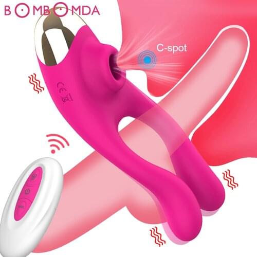 Cock Ring Vibrator 10 Speed Penis ring Massager Vibrator Licking Nipple Clitoris Stimulator Suction Vibrator Sex Toys For Couple