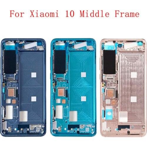 Housing Middle Frame LCD Bezel Plate Panel Chassis For Xiaomi Mi 10 5G Phone Metal Middle Frame