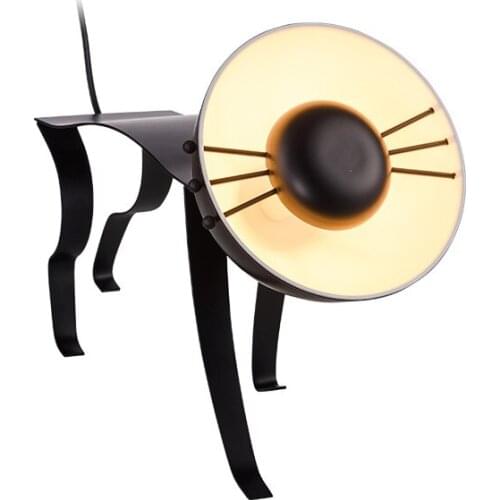 Post modern creative black personality Persian cat walking designer model room Table Lamps clubhouse desk lamp LO72516