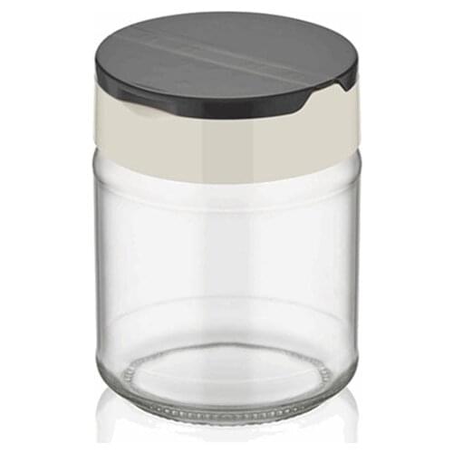 Kitchen Storage 212CC 370CC (ML) glass Spice Jar Bottle Softcover Transparent Looking Multi-Purpose Use Gray Red Green Color