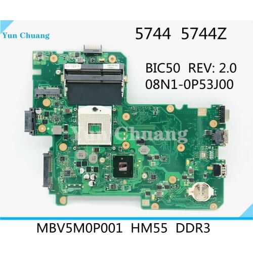 MBV5M0P001 For ACER 5744 5744Z Laptop motherboard 08N1-0P53J00 BIC50 motherboard 100%tested fully work