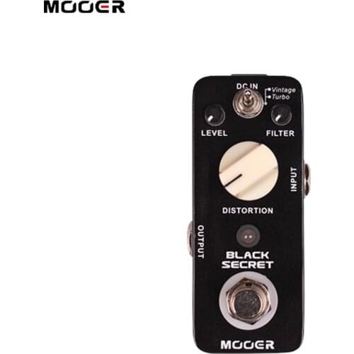 Mooer Black Secret Micro Mini Distortion Electric Guitar Effect Pedal 2 Working Modes True Bypass Copy From Proco Rat Effect