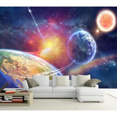 Papel de parede 3D universe starry sky wallpaper mural,living room home decor