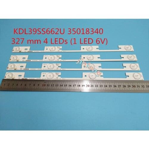 New original 10pcs LED backlight bar for KONKA KDL39SS662U 35018340 327mm 4 LEDs( 1 LED 6V)