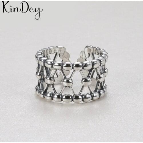 Wholesale Antique Silver Color beads Rings For Women Statement Jewelry Finger Ring anillos mujer bijoux