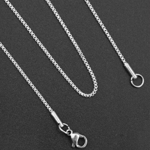 2pcs/lot 2019 new hot sale stainless steel chain necklace 45cm 50cm Jewelry finished product