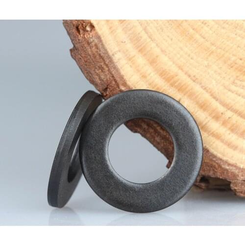 50/30/20pcs Plain Flat WasherM2 M2.5 M3 M4 M5 M6 M8 M10M12 GB97 DIN125 Black Grade 8.8 Carbon Steel Flat Washer Plain Gasket Pad