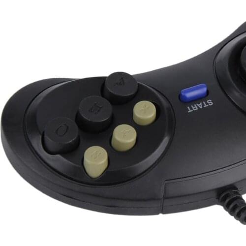 Classic Wired 6 Buttons Joypad Handle Game Controller For SEGA MD2 PC Mega Drive Gaming Accessories Universal Remote Control