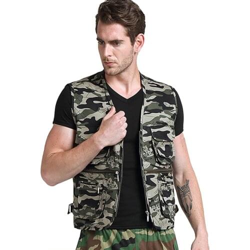 Fishing Outdoor Leisure Vest Thin Section Quick Drying Mens Camo Vests Men Breathable Fly Lure Fishing Tackle Clothing