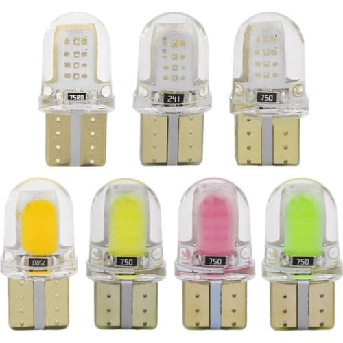 10pcs/set Car LED Bulbs License Lights Reading Lights Waterproof Short Type Silicone Vehicle Plate Light Bulbs