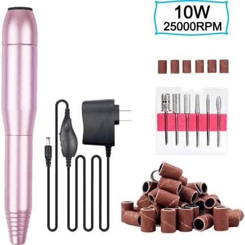 25000RPM Nail Drill Machine Portable Debuggable Pedicure Sanding Polisher Nail Art Professio Electric Mill Nail File Equipment