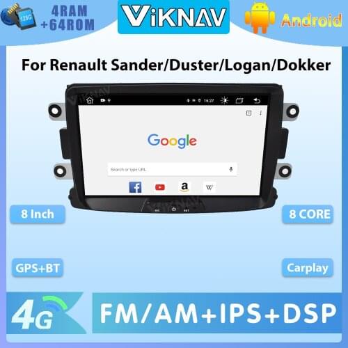 2din Android Car Radio Autoradio Car Multimedia Player For Renault Sander/Duster/Logan/Dokker Car Stereo Navigation GPS
