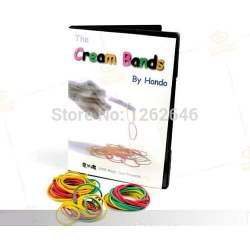 Free Shipping! The Cream Bands - Magic Tricks Magia Props,Accessories,Card,Stage,Illusions,Close-Up,Comedy,Good For Beginner