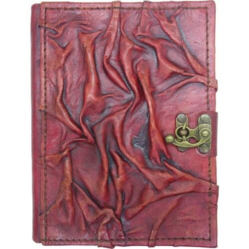 Natural Pleated Leather Notebook 17cm x 23cmboyutlarında, 384 page